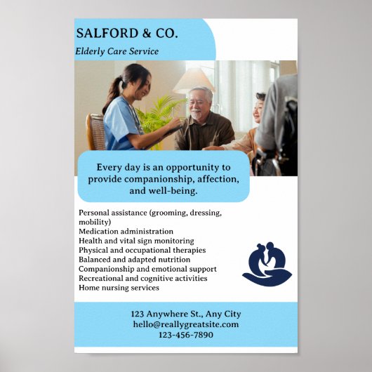 Elderly or Senior Care Give Promotional Poster (Vorne)