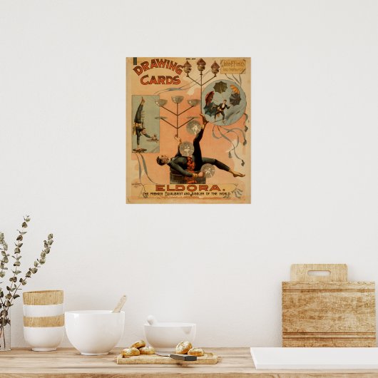ELDORA Juggler Equilibrist Act VAUDEVILLE Poster (Küche)
