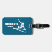 Eldora Mountain Colorado Skier Gepäckanhänger (Vorderseite horizontal)