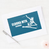 Eldora Mountain Colorado Skier Rechteckiger Aufkleber (Umschlag)