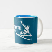 Eldora Mountain Colorado Skier Zweifarbige Tasse (VorderseiteRechts)