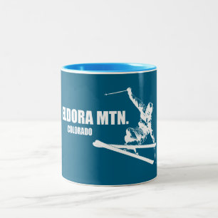 Eldora Mountain Colorado Skier Zweifarbige Tasse