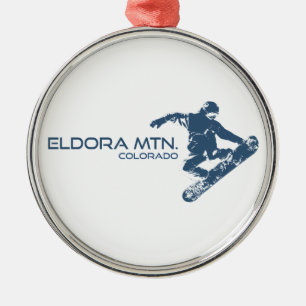 Eldora Mountain Colorado Snowboarder Ornament Aus Metall