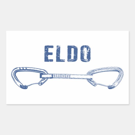 Eldorado Canyon Klettern Quickziehung Rechteckiger Aufkleber (Vorderseite)