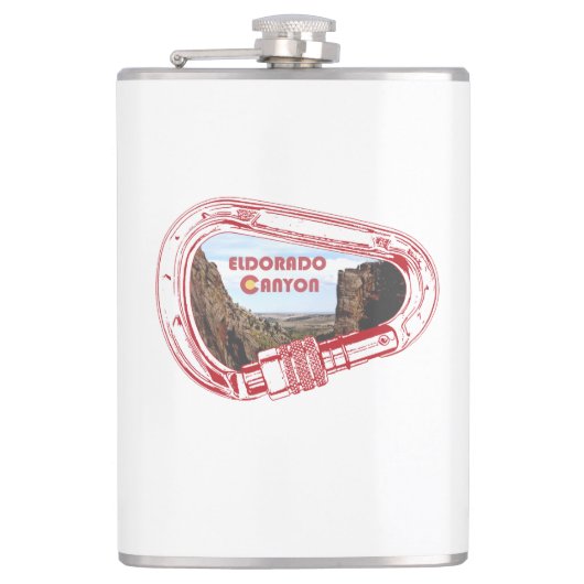 Eldorado Canyon Klettersteig Carabiner Flachmann (Vorderseite)