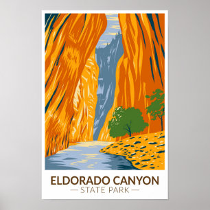 Eldorado Canyon State Park Colorado Vintage Kunst Poster