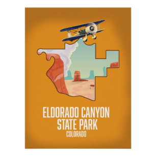 Eldorado Canyon State Park Karte Poster