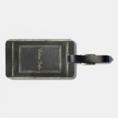 Eldrige Gepäckstücke Tag Black und Gold Gepäckanhänger (Rückseite horizontal)