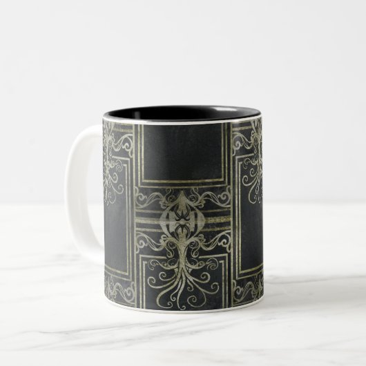 Eldrige Tasse Schwarz und Gold (Vorderseite Links)