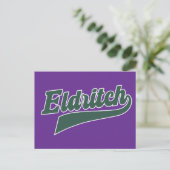 Eldritch League Script - Vintag Lettering Feiertagspostkarte (Stehend Vorderseite)