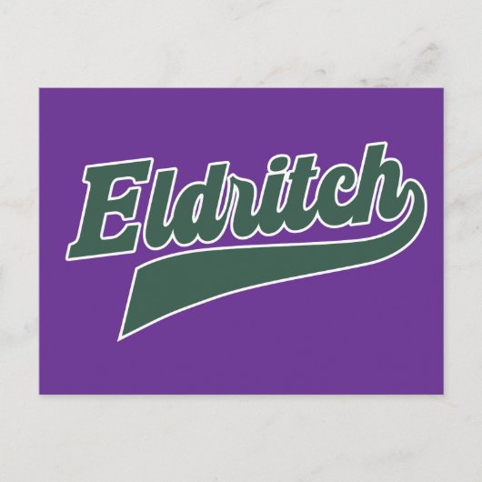Eldritch League Script - Vintag Lettering Feiertagspostkarte (Vorderseite)