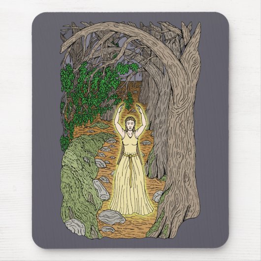 Eldritch Mistress (Fairy Lady in Woods) Mousepad (Vorne)