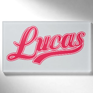 Ele-Athletischer Name-Umbau Lucas Namenschild