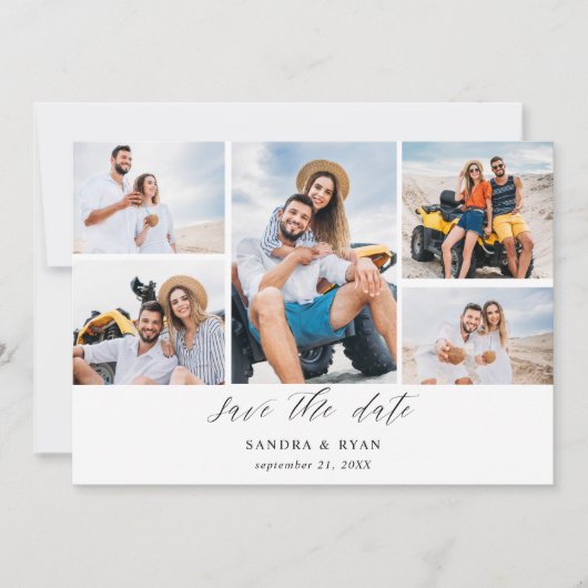 Ele Chic 5 Multi-Foto Save the Date (Vorderseite)