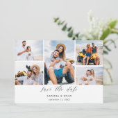 Ele Chic 5 Multi-Foto Save the Date (Stehend Vorderseite)