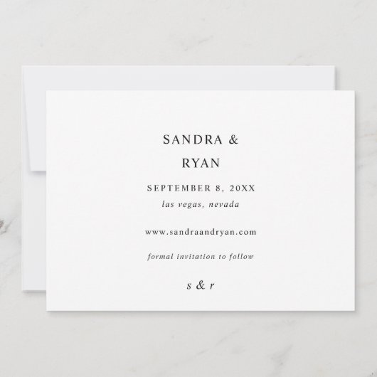 Ele Chic 5 Multi-Foto Save the Date (Rückseite)