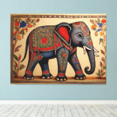 Ele-Fine Arts: Madhubani Canvas Prints Leinwanddruck (Insitu (Holzboden))