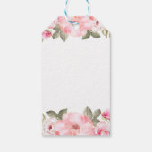 Eleagant Gold Glitzer Unicorn, Blumenbabydusche Geschenkanhänger (Rückseite)