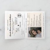 Eleagnt Ivory Passport Foto Einladung Hochzeit (Innenseite)