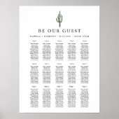 ELEANOR Bohemische Aquarellkaktus-Seekarte Poster (Vorne)