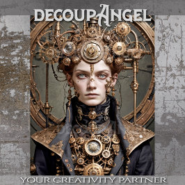 Eleanor, die Steampunk-Kaiserin - Decoupage - Seidenpapier