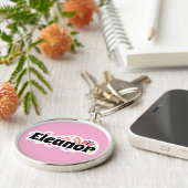 Eleanor Name niedlich Design Schlüsselanhänger (Seite)