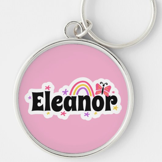 Eleanor Name niedlich Design Schlüsselanhänger (Vorne)