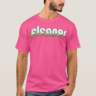 Eleanor Retro Rainbow Typografie verblasst T-Shirt
