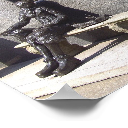 Eleanor Rigby Statue, Liverpool, UK. Poster (Ecke)