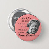 Eleanor Roosevelt - First Lady der Welt Button (Vorne & Hinten)