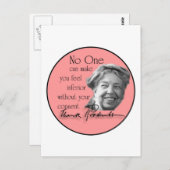 Eleanor Roosevelt - First Lady of the World Postkarte (Vorne/Hinten)