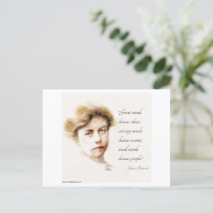 Eleanor Roosevelt & Great Minds Zitat Aquarell Postkarte