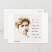 Eleanor Roosevelt Great Minds Zitat Postkarte (Vorne/Hinten)