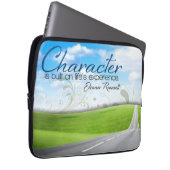 Eleanor Roosevelt Inspiration Zitat "Charakter" Laptopschutzhülle (Vorne Rechts)