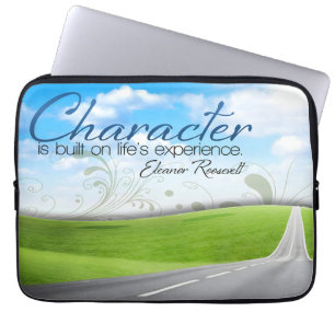Eleanor Roosevelt Inspiration Zitat "Charakter" Laptopschutzhülle