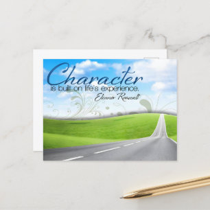 Eleanor Roosevelt Inspiration Zitat "Charakter" Postkarte