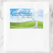 Eleanor Roosevelt Inspiration Zitat "Charakter" Rechteckiger Aufkleber (Tasche)