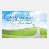 Eleanor Roosevelt Inspiration Zitat "Charakter" Rechteckiger Aufkleber (Vorderseite)