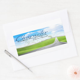 Eleanor Roosevelt Inspiration Zitat "Charakter" Rechteckiger Aufkleber