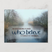 Eleanor Roosevelt Inspiration Zitat "Die Zukunft" Postkarte (Vorderseite)