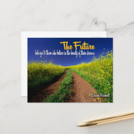 Eleanor Roosevelt Inspiration Zitat "Die Zukunft" Postkarte