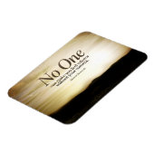 Eleanor Roosevelt Inspiration Zitat "Niemand" Magnet (Linke Seite)