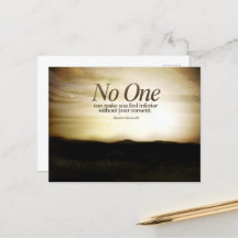 Eleanor Roosevelt Inspiration Zitat "Niemand"