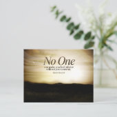 Eleanor Roosevelt Inspiration Zitat "Niemand" Postkarte (Stehend Vorderseite)