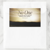 Eleanor Roosevelt Inspiration Zitat "Niemand" Rechteckiger Aufkleber (Tasche)