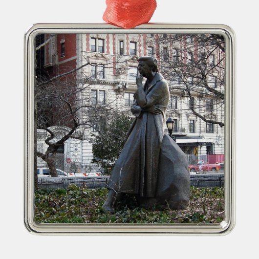 Eleanor Roosevelt Monument Silbernes Ornament (Vorne)