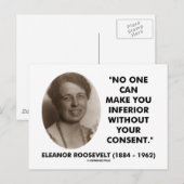 Eleanor Roosevelt Niemand kann dich unterlegen Postkarte (Vorne/Hinten)