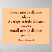Eleanor Roosevelt Quote | Große Minds Poster (Vorne)