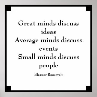 Eleanor Roosevelt Quote | Große Minds Poster