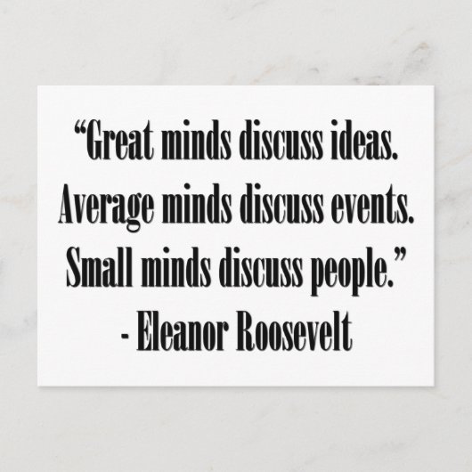 Eleanor Roosevelt Quote Postkarte (Vorderseite)